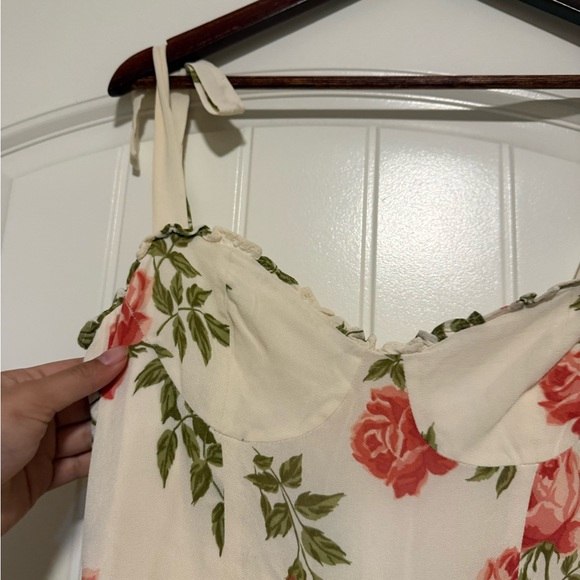 Reformation Nikita Jolie Cream Floral Dress - Picture 5 of 13